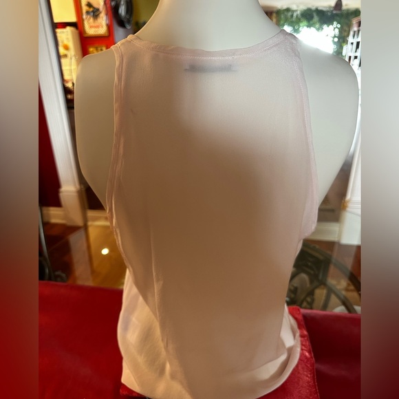 WOMEN’S V NECK CACHAREL PARIS 100% SILK TIMELESS PINK TOP SIZE 36 Europe - Picture 5 of 7
